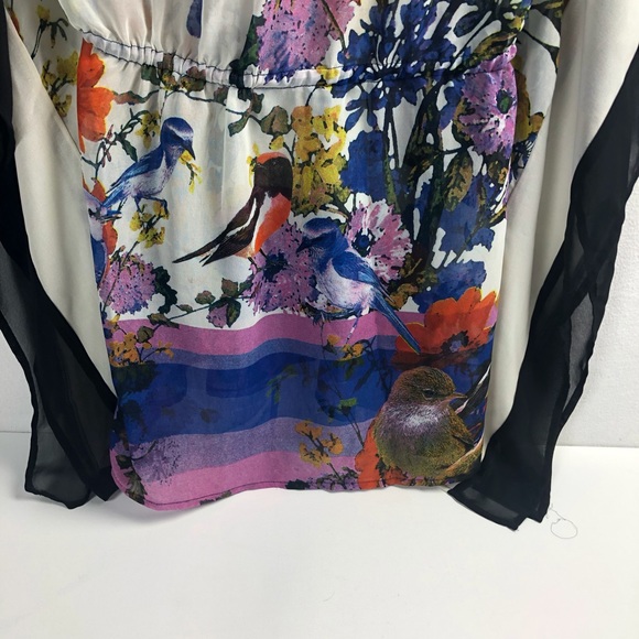 Cliche'‎ Couture Size M Sheer Tunic Flowy Top Floral - Picture 8 of 8